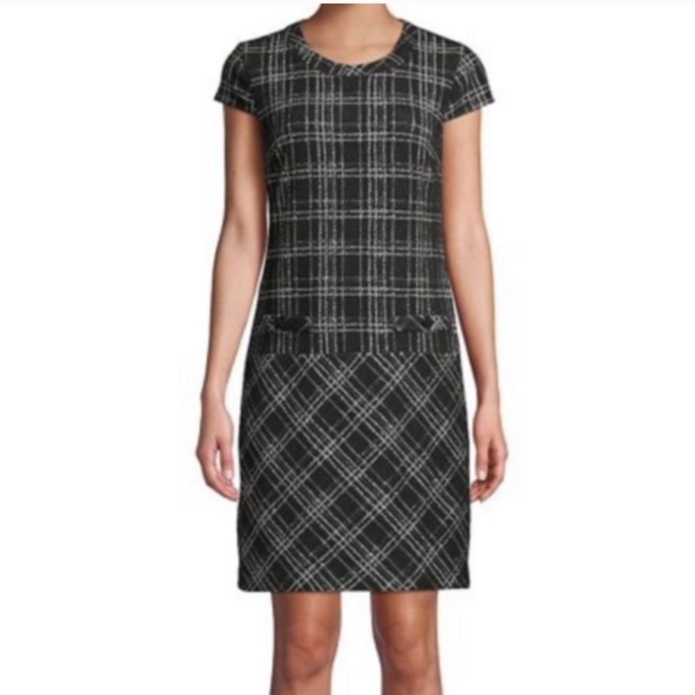 Karl Lagerfeld Paris Buffalo Plaid Dress